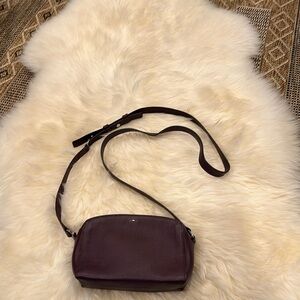 Burgundy shinola crossbody bag